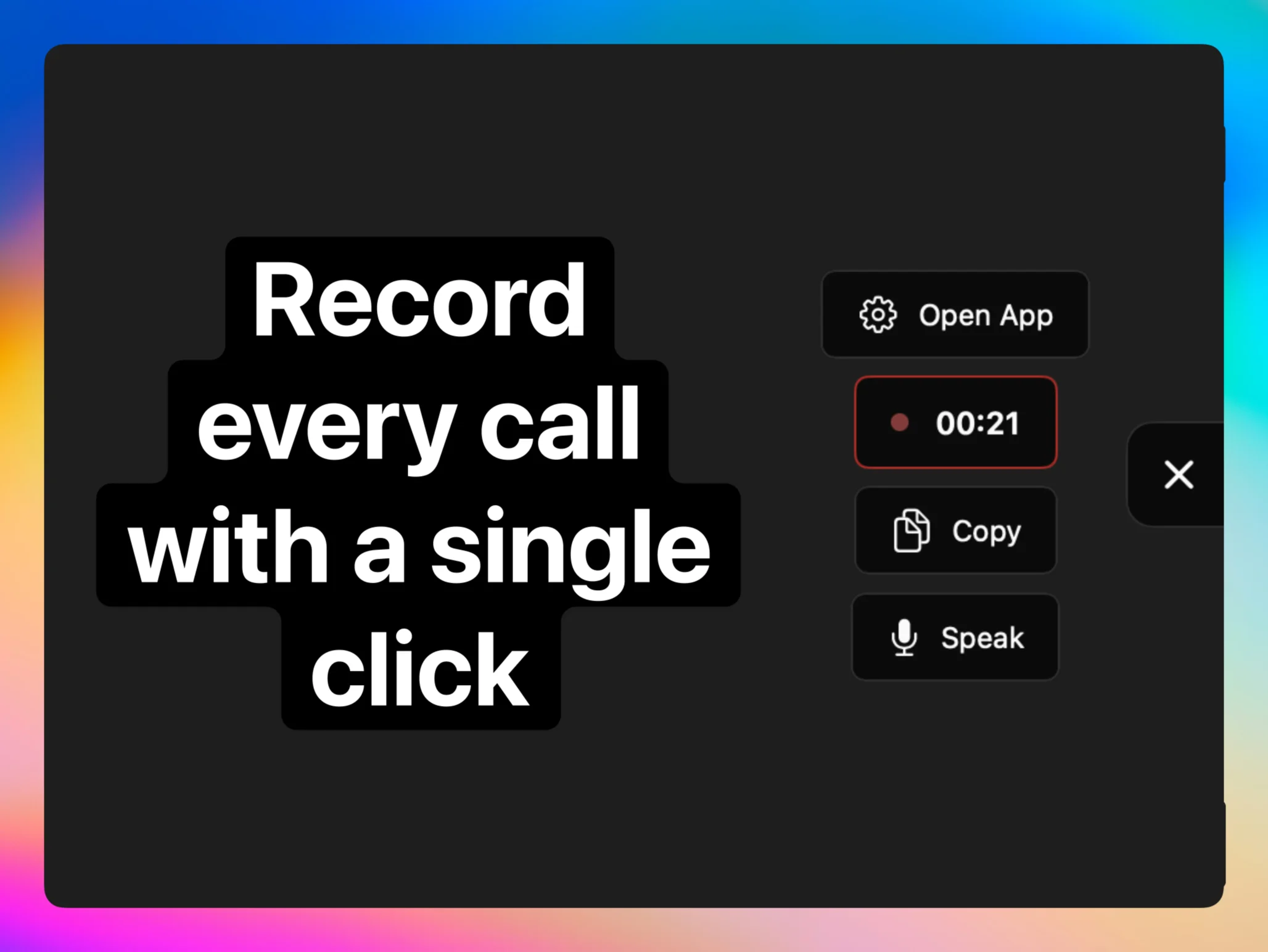 Meeting recording widget